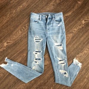 American Eagle jeans distressed size 0